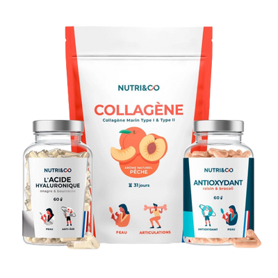 Pack™ Anti Age | Collagène | Acide Hyaluronique | Antioxydant