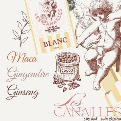 Chocolat Aphrodisiaque Blanc Les Canailles - Libido des Papilles 🍫