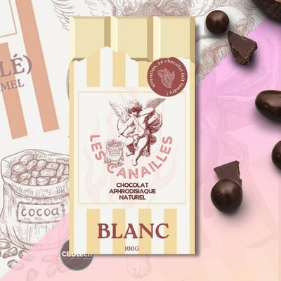 Chocolat Aphrodisiaque Blanc Les Canailles - Libido des Papilles 🍫