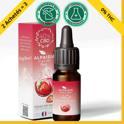 0THC™ Huile CBD Fraise 10%| 40%