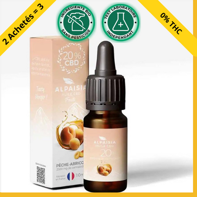 Huile CBD Peche Abricot