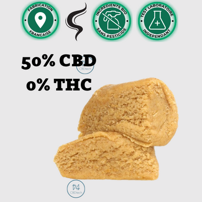 résine CBD 50% Jaune Crémeux sans THC