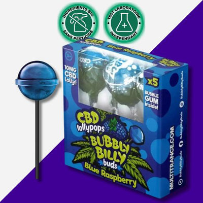 Chupete de cbd de frambuesa azul 🍇 | Billy burbujeante