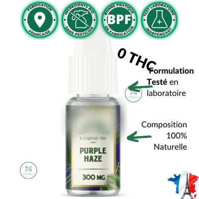 Green ™ E flüssiger lila Haze CBD 100> 1000 mg