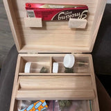 Handmade Natural Wooden Storage Box: An Essential Accessory for Tobacco and Herbs