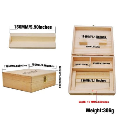 Bote de rangement en bois naturel pour tabac et herbes Bote de rangement en bois naturel pour tabac et herbes