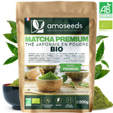 Té de matcha premium japonés en polvo orgánico 200g