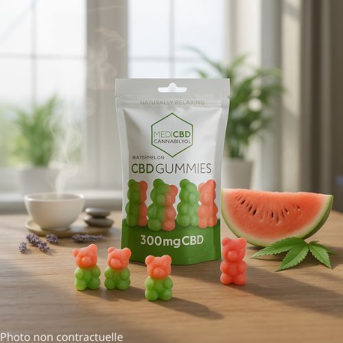 Bonbons CBD goût pastèque medicbd