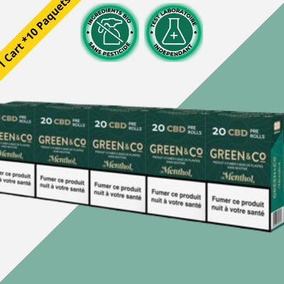 Pacchetto di sigarette CBD Menthol | Green&Co