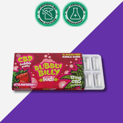 Kaugummi CBD Erdbeergeschmack 🍓 | Sprudelbilly