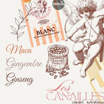 Chocolat Aphrodisiaque Blanc Les Canailles - écorce d'orange et rose 🍫 🟠