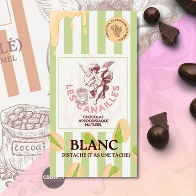 Chocolat Aphrodisiaque Blanc  Les Canailles - Pistache 