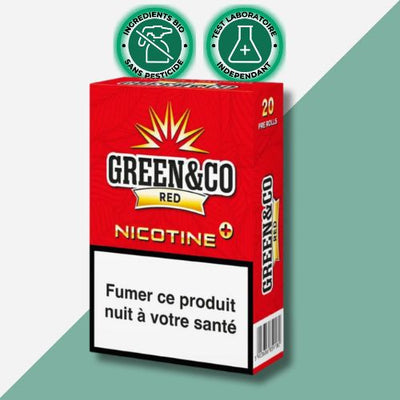 CBD Red Nicotine+ Package de cigarrillos | Green & Co