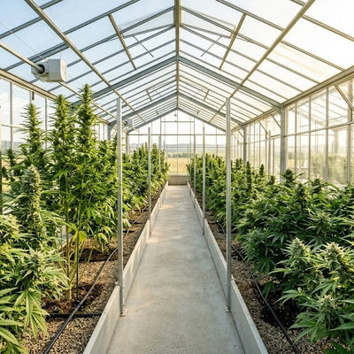 fleur cbd sous serre (greenhouse)