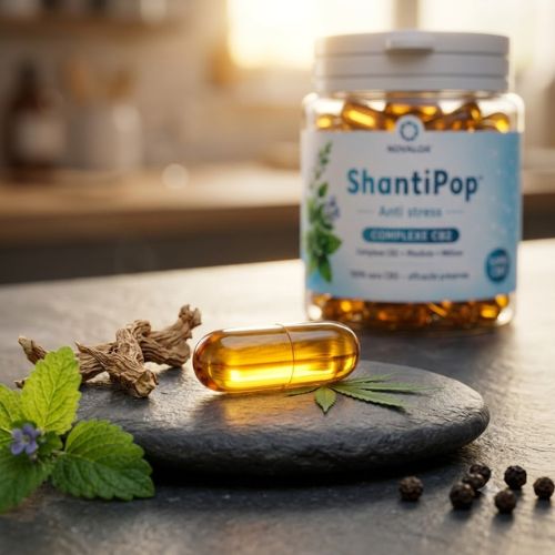 Gélules Huileuses Vegan CB2 Anti-Stress 50mg 😟 | Novaloa