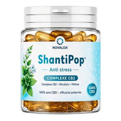 Gélules Huileuses Vegan CB2 Anti-Stress 50mg 😟 | Novaloa