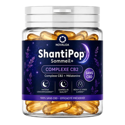 Gélules Huileuses Vegan CB2 Sommeil+ Melatonine 50mg | Novaloa