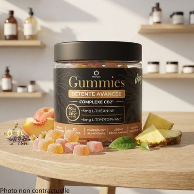 Gummies CB2 40mg Détente Puissante Pêche Ananas 🍍| Novaloa