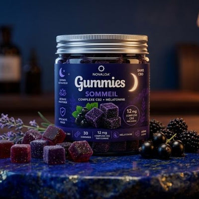 Gummies CB2 Sommeil+ Melatonine 12mg 😴 | Novaloa