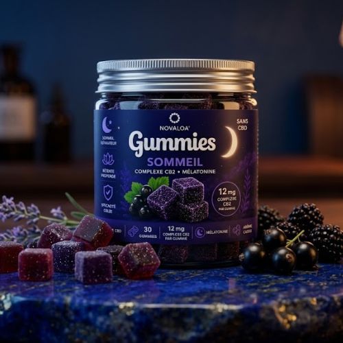 Gummies CB2 Sommeil+ Melatonine 12mg 😴 | Novaloa