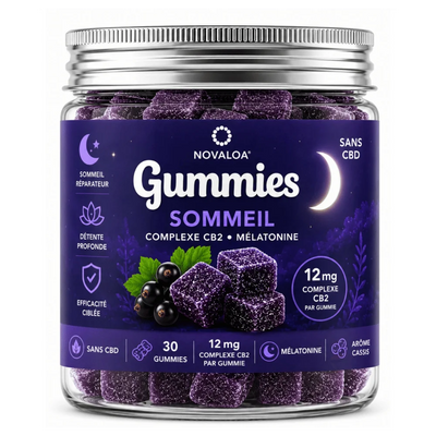 Gummies CB2 Sommeil+ Melatonine 12mg 😴 | Novaloa