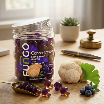 Gummies Concentration Lion's Mane Ginkgo Zinc Vitamine B5 | FUNGO