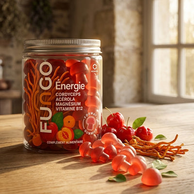 Gummies Énergie Cordyceps Acérola Magnésium Vitamine B12 | FUNGO