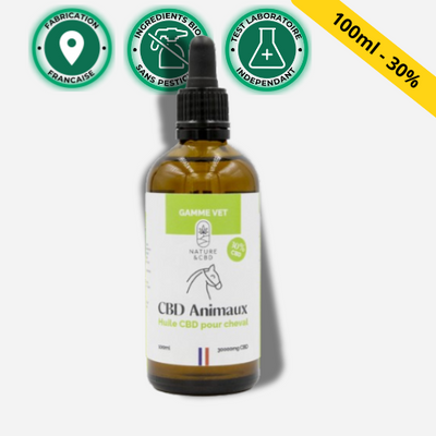 Huile CBD Cheval 100ml : Puissant 30% | Format Eco