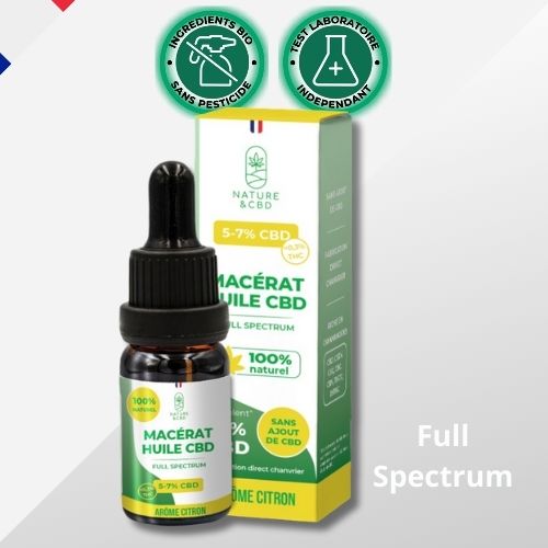 Macérât Huileux CBD au Citron – Full Spectrum