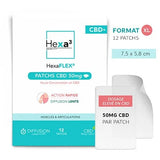Patch CBD Fort 50 à 70mg CBG CBN | 24h Anti douleurs
