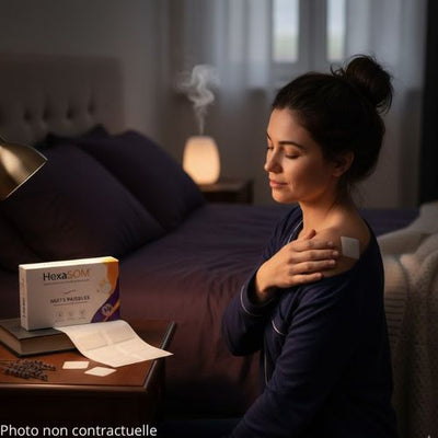 femme mettant un Patch Sommeil Mélatonine 