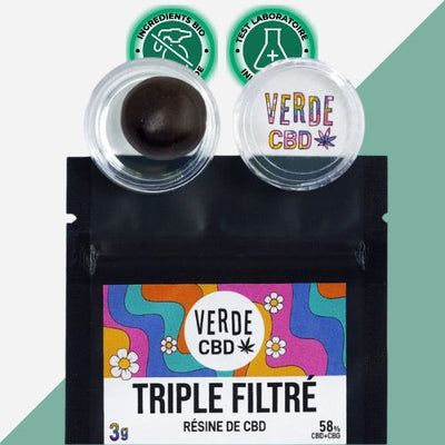 Resine CBD Hash 3X Fois Filtre 3gr | Verde CBD