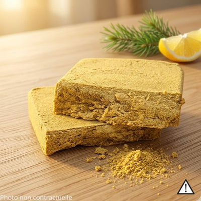 premium CBD pollen block (Nouveau Jaune style)