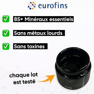 shilajit testé par eurofins