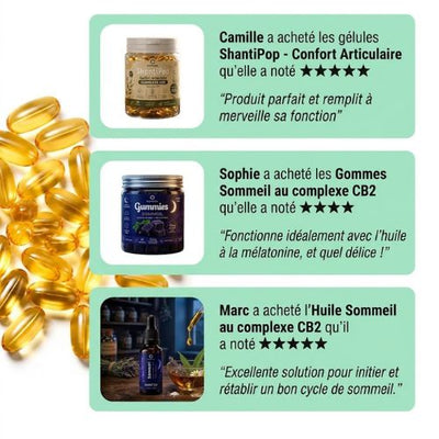 Gummies CB2 40mg Détente Puissante Pêche Ananas 🍍| Novaloa