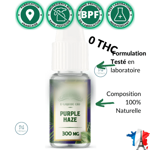 Green E liquide Purple Haze CBD 100>1000mg Green E liquide Purple Haze CBD 100>1000mg