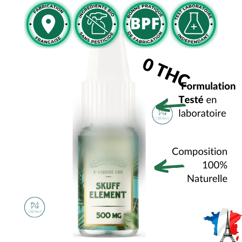 Green™ E liquid Skuff Element CBD 100>1000mg 